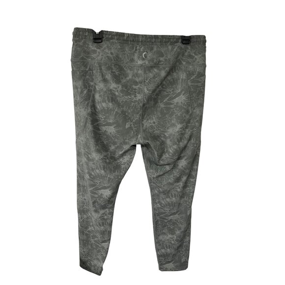Zyia Active Tie-Dye Gray Drawstring Joggers Size 16-18 Lightweight Nylon/Spandex - Picture 2 of 8
